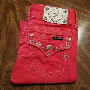 Miss Me Red Skinny Jeans